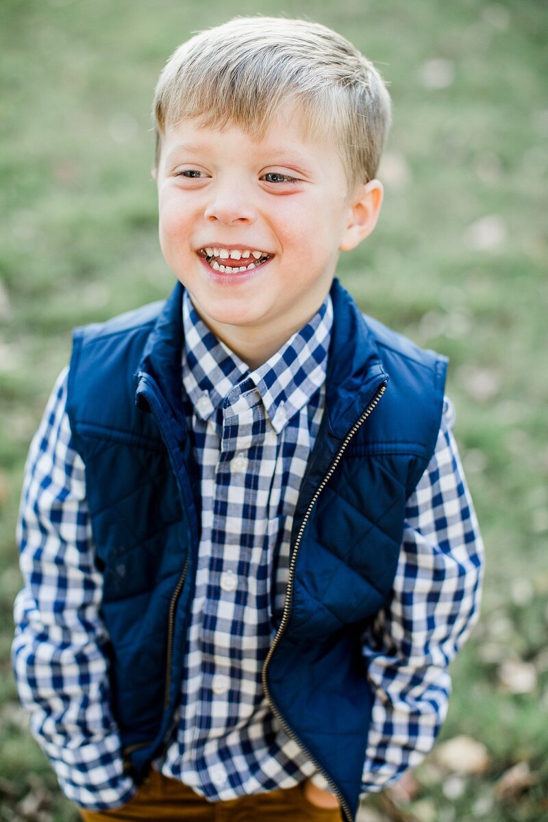 boy in blue plaid by knoxville wedding photographer, amanda may photos