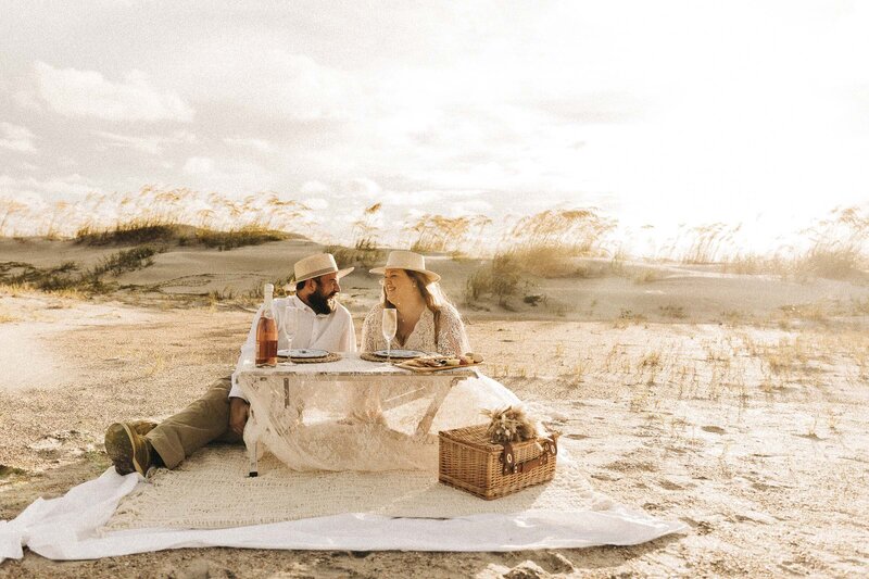 Romantic outdoor picnic