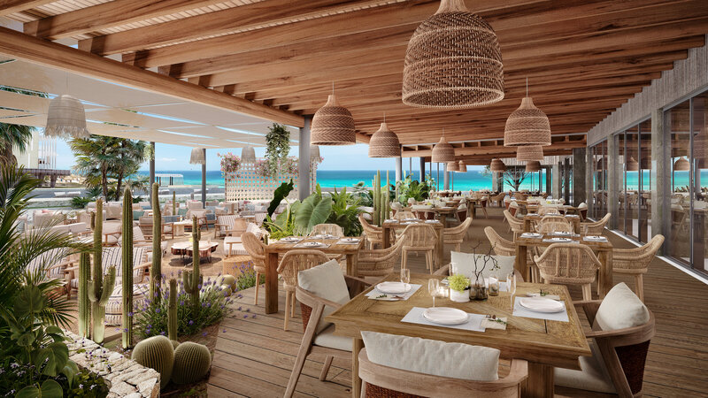 Elegant dining facility at all-inclusive resort, Secrets Baby Beach Aruba