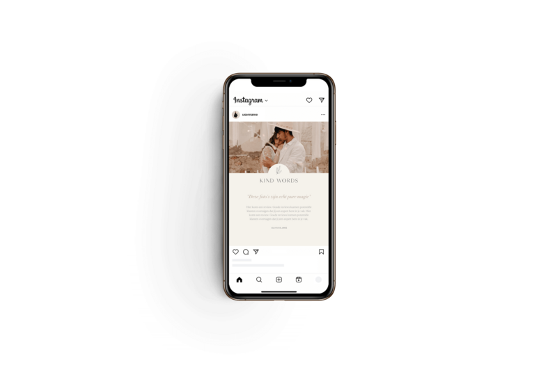 Elegante Instagram post templates voor fotograaf