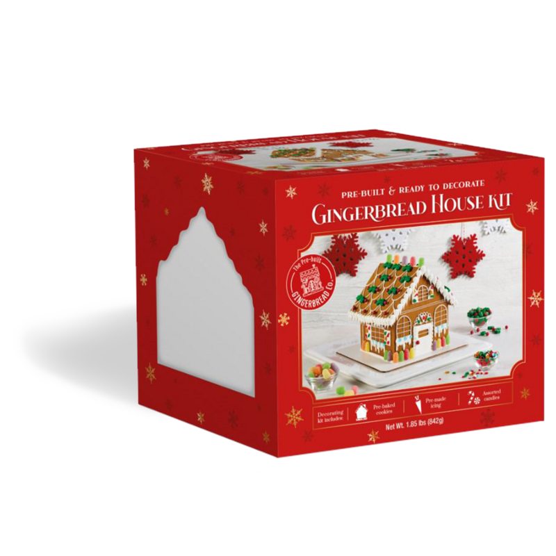pre-built gingerbread house kit