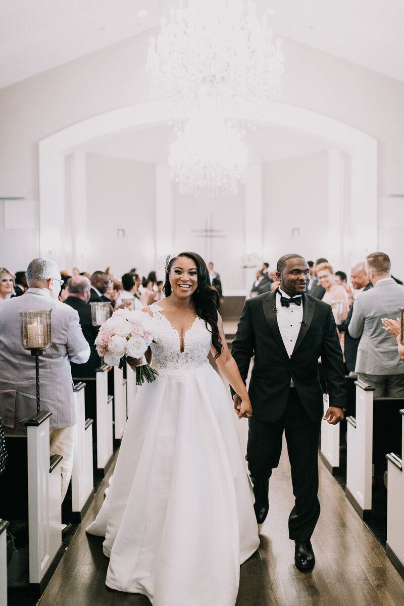 Swank Soiree Dallas Wedding Planner Mickala and Joe at Aristide Mckinney - walking down the aisle