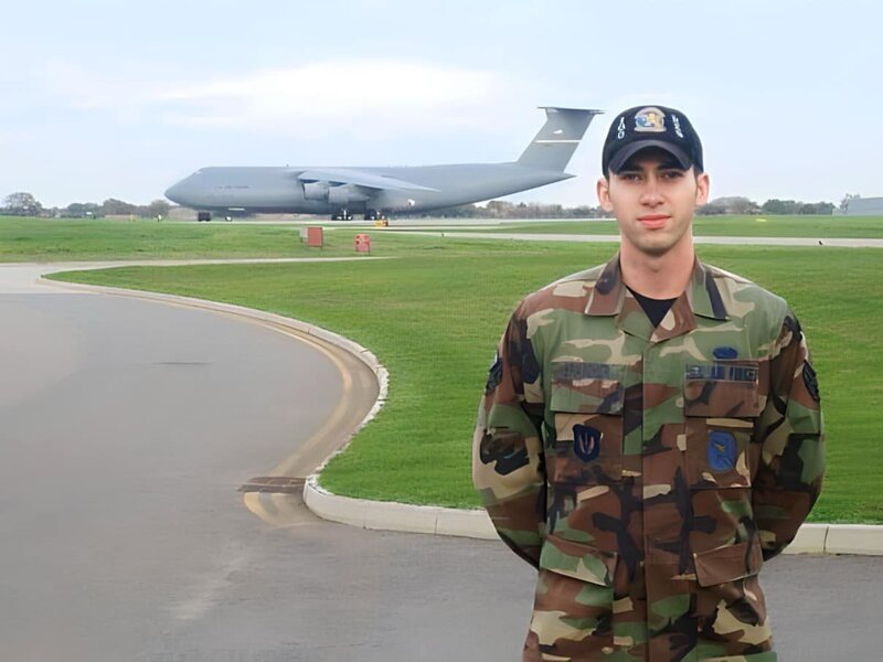 Russ in military uniform