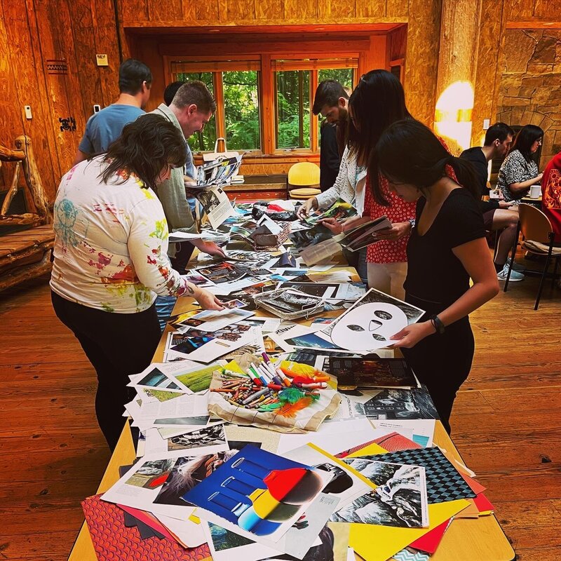 Nourish immersive collage team building workshop in Seattle. 