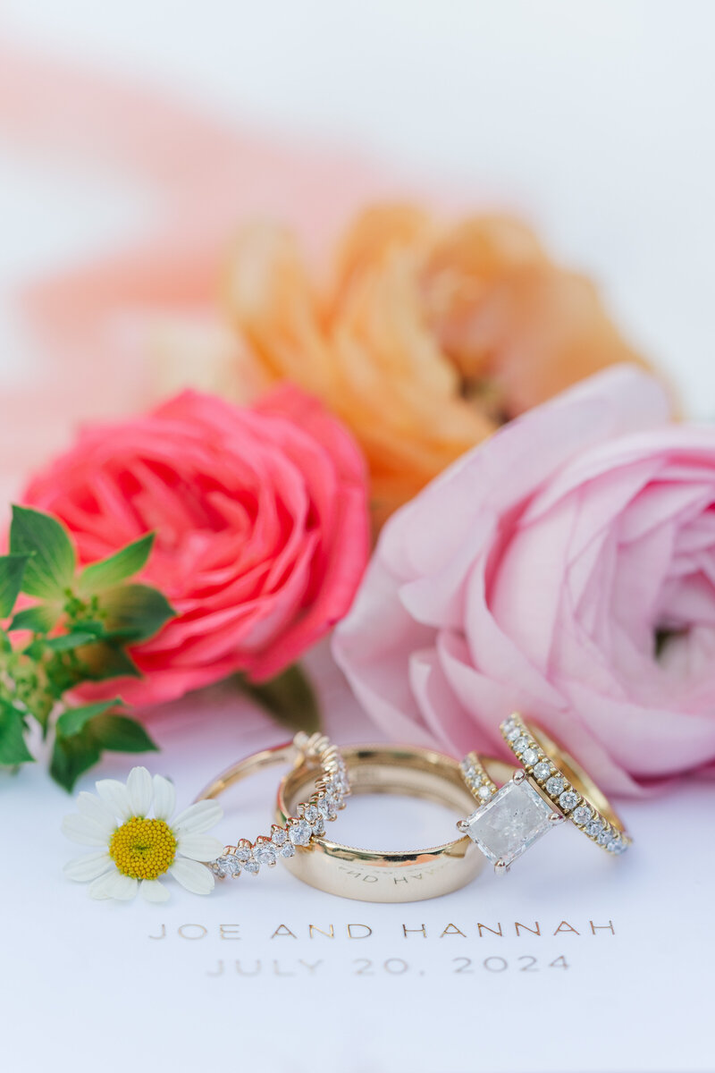 Lake Dillion Reservoir Colorado Elopement Wedding Mountain View Summer Pink and Orange Florals Sparkly Dress Light and Airy Elena Spraguer Photography0010