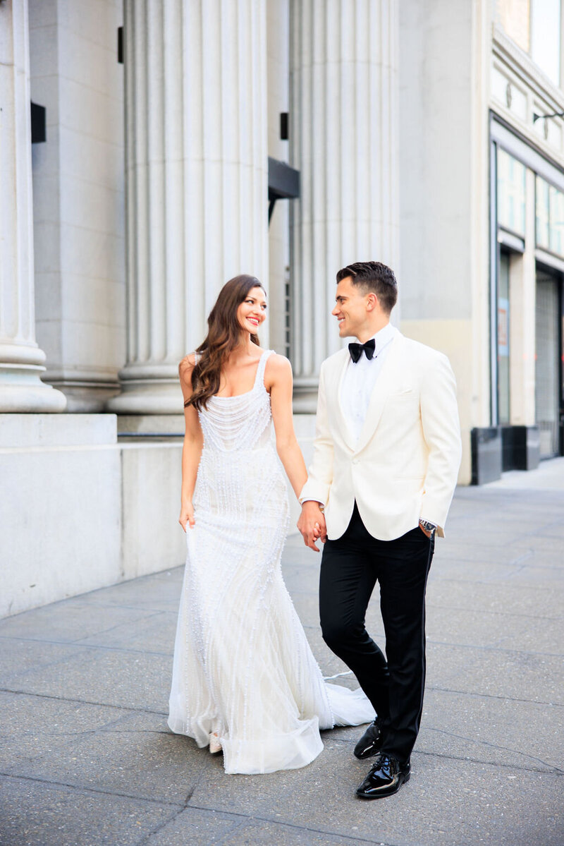 Bride and Groom at San Francisco Downtown