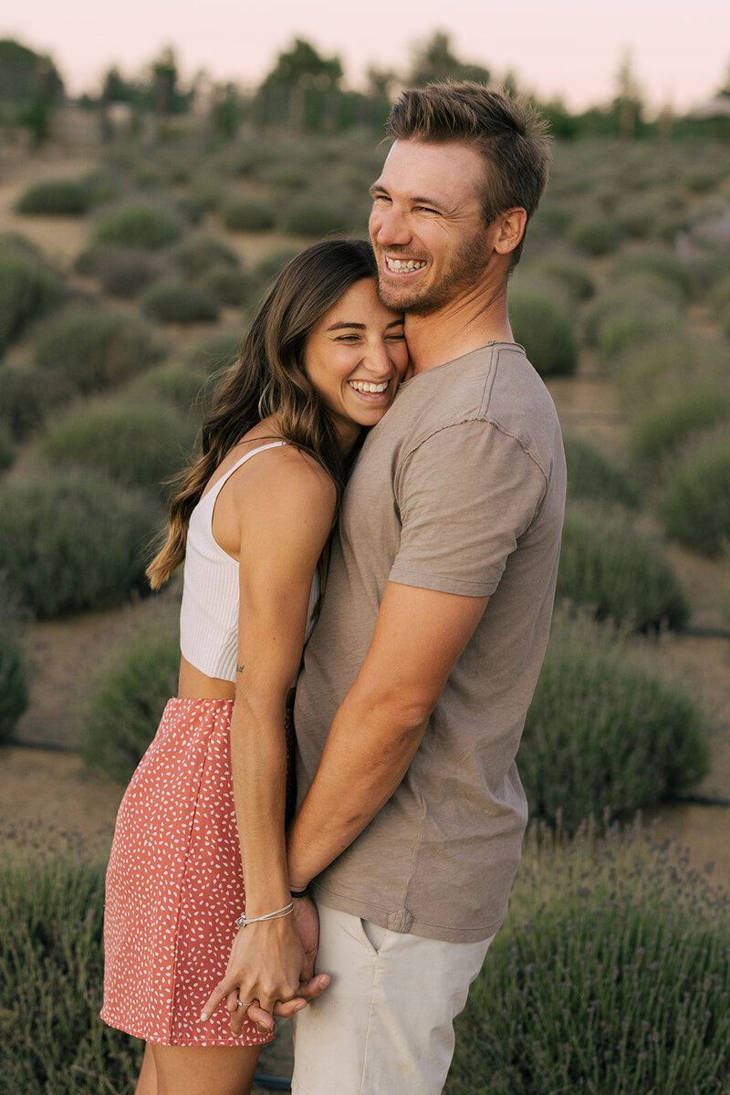 a flower field couples session in California