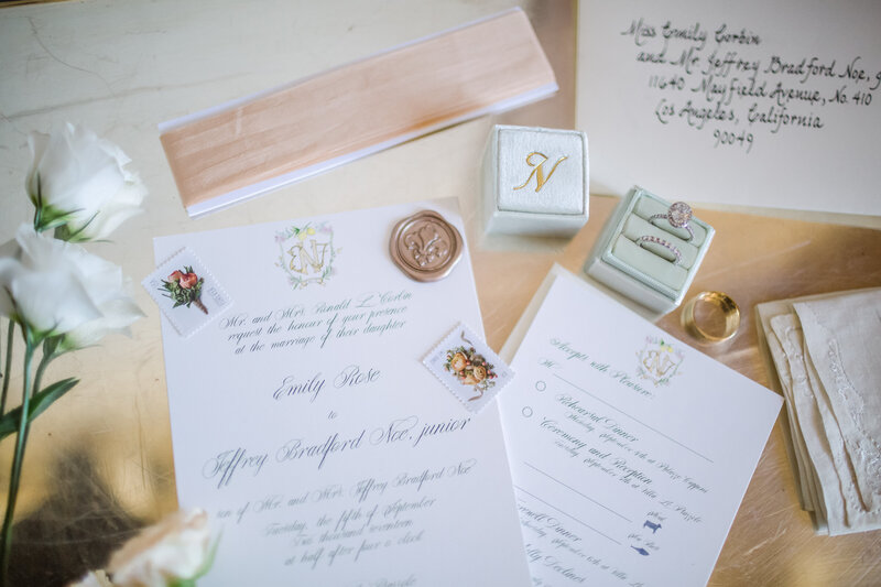 designer wedding details photographed by luxury wedding photographer Dale Benfield