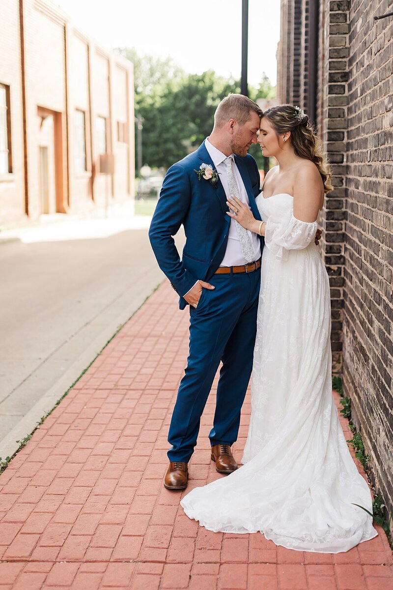 Bride and Groom Downtown Menominee MI