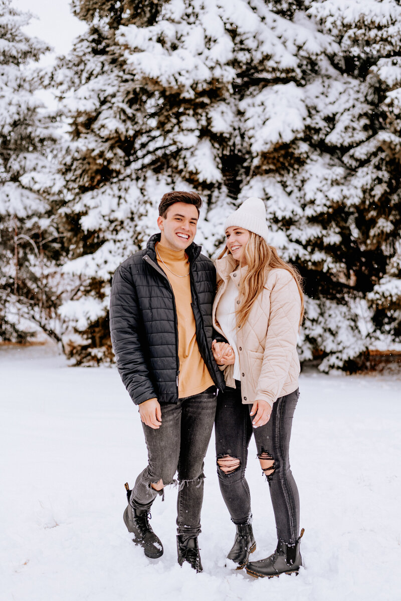 Utah Snowy Adventure Couple + National Park Elopement Photographer