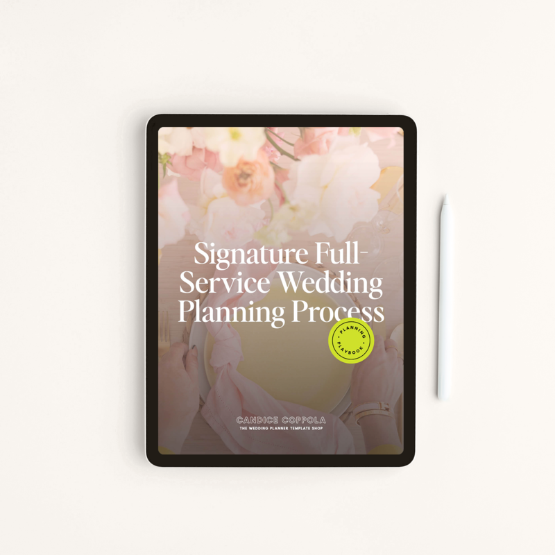 Signature Full Service Wedding Planning Process