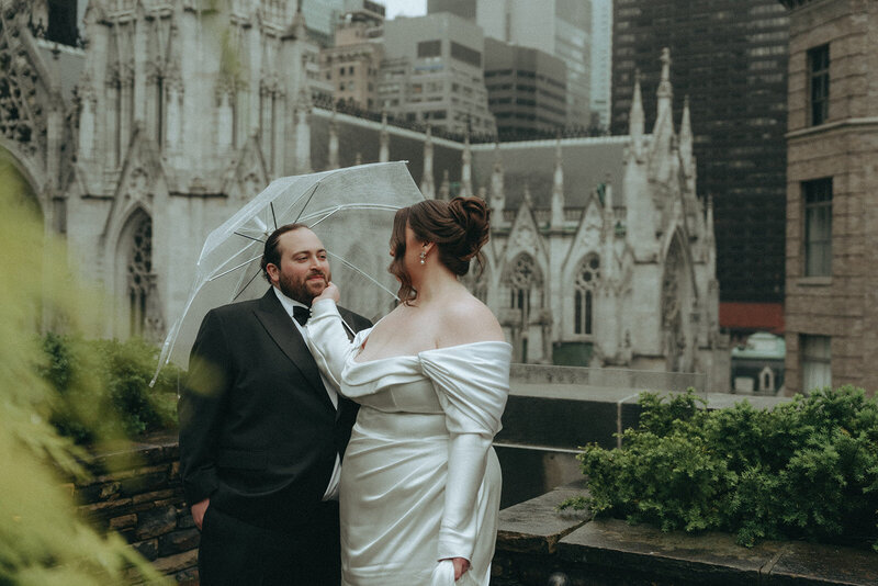bride and groom portraits at 620 loft & garden elopement shot by Elsie Goodman Photography | NYC Elopement Packages