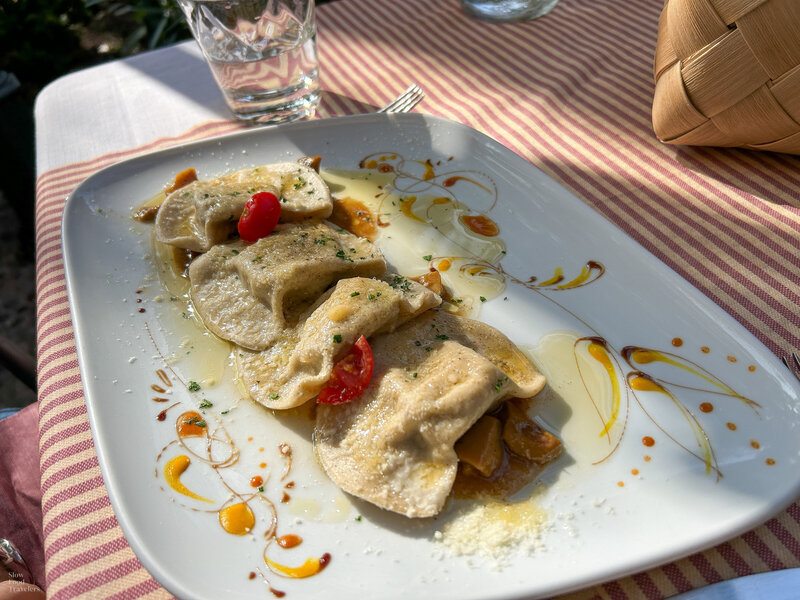 Ravioli at Ristorante Al Prato in Varenna, Italy