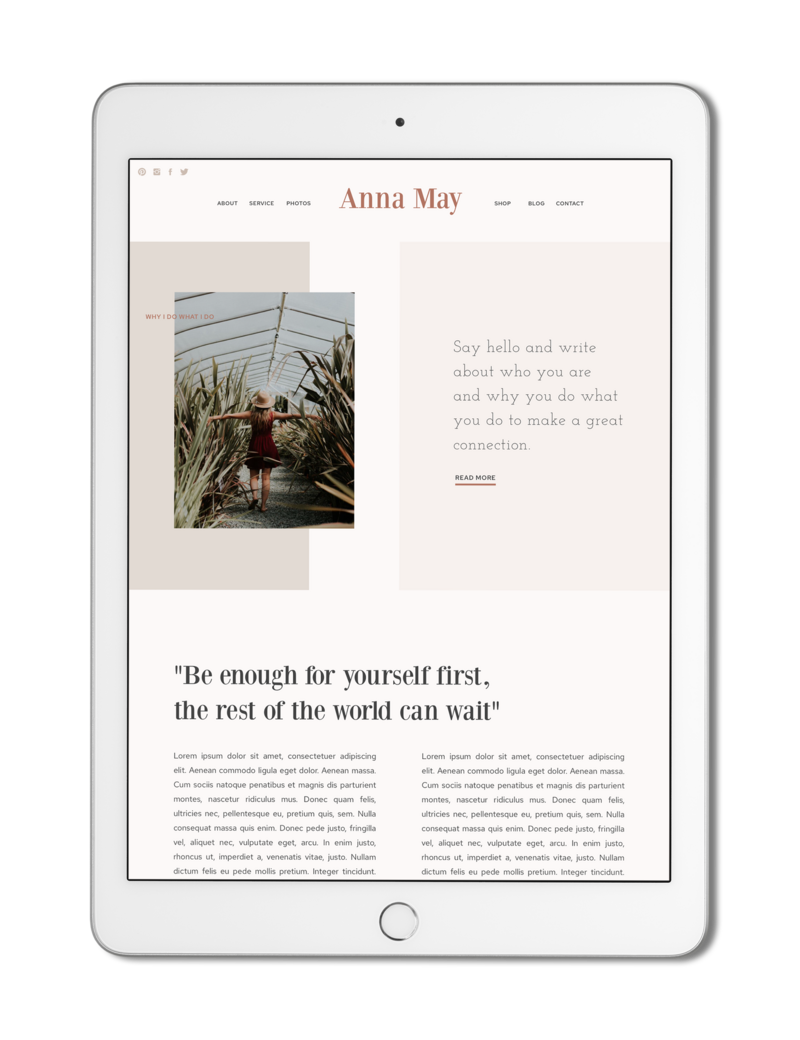 The Roar Showit Web Design Creative Website Business Template Ipad Anna   2