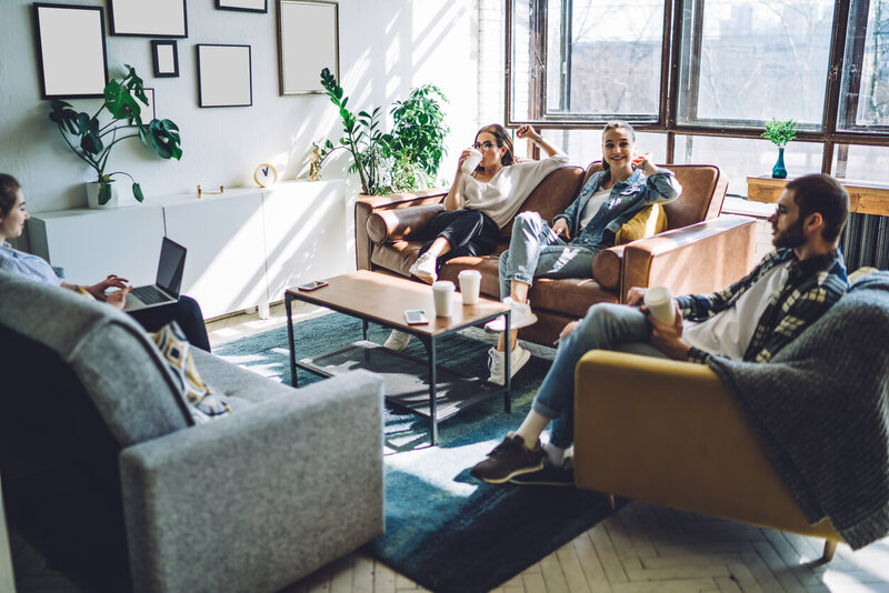 Group of therapists supporting each other in