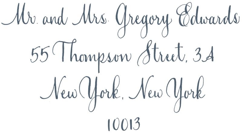 Monterey Calligraphy Style- Deep Dusty Blue