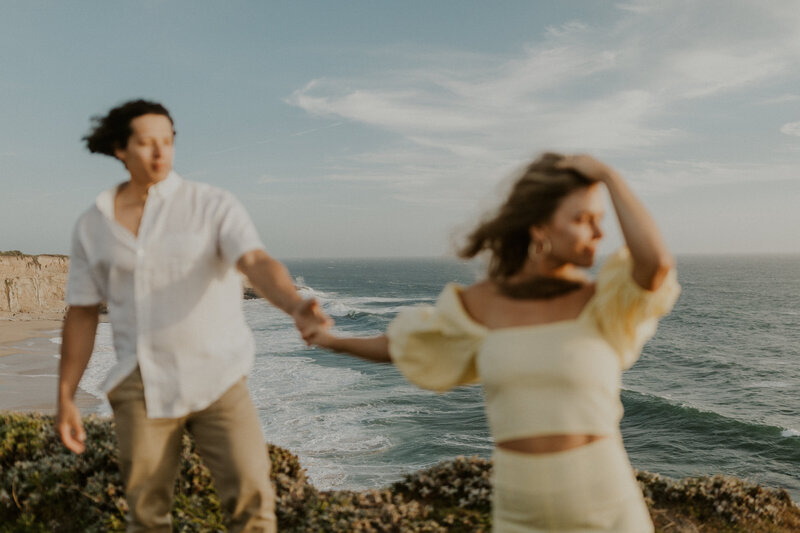 couple walking on beach