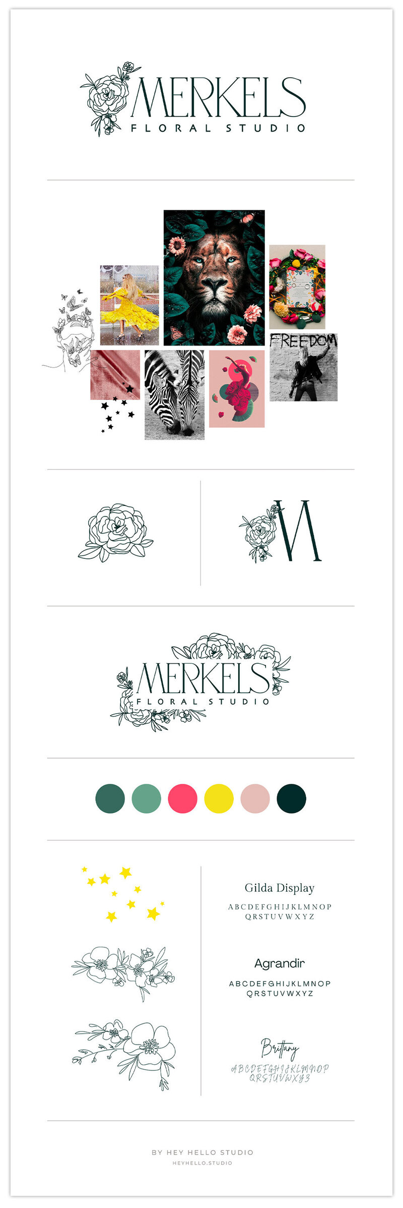 Premium Wedding Florist Branding - Merkels Floral Studio by Hey Hello Studio