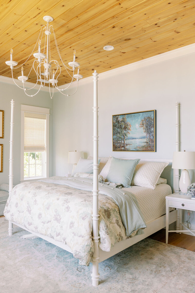 Minimalist and timeless bedroom commercial photo