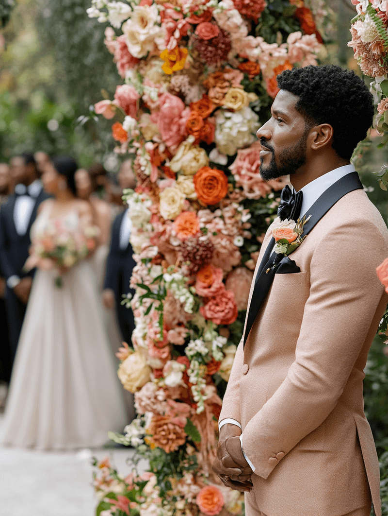 tinted-events-design-and-planning-Chateau-Elan-North-Georgia-Groom-looking-at-Bride-walking-down-the-aisle-ceremony-tintedevents.com