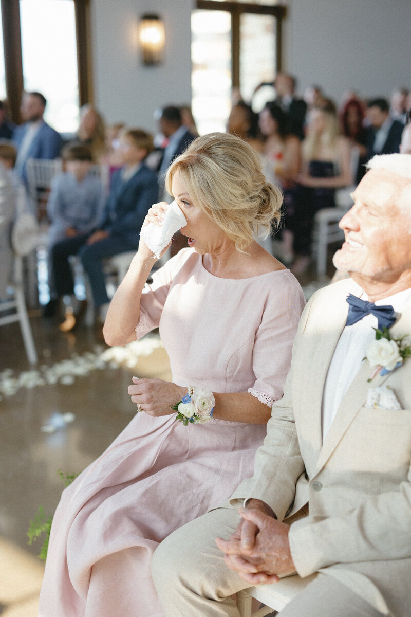 Indoor chapel ceremony at Canyonwood Ridge with modern architecture and soft light