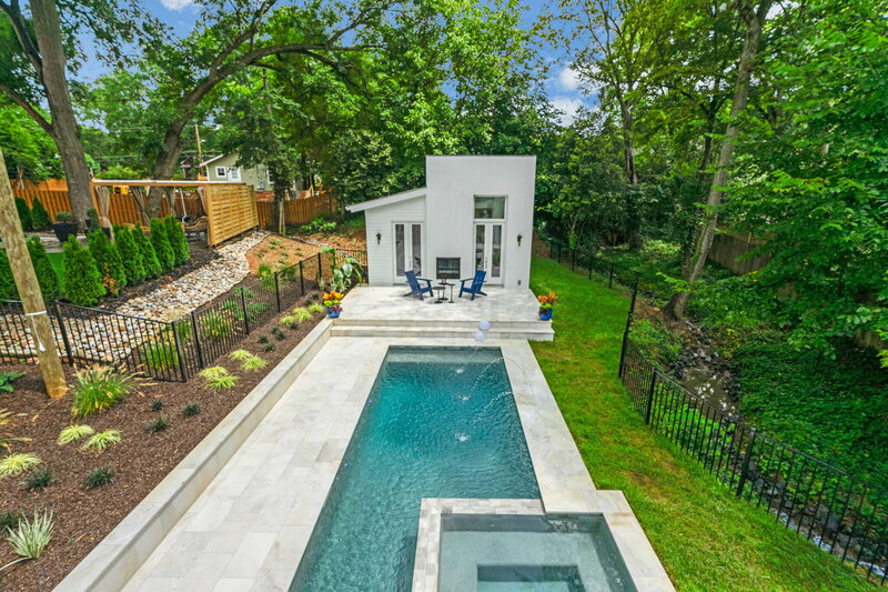 luxury backyard pool Charlotte NC