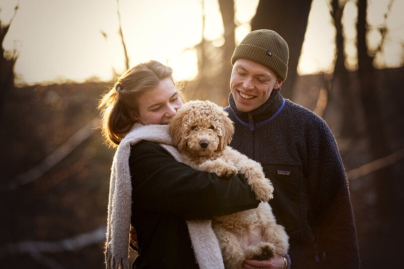 Puppy op de foto