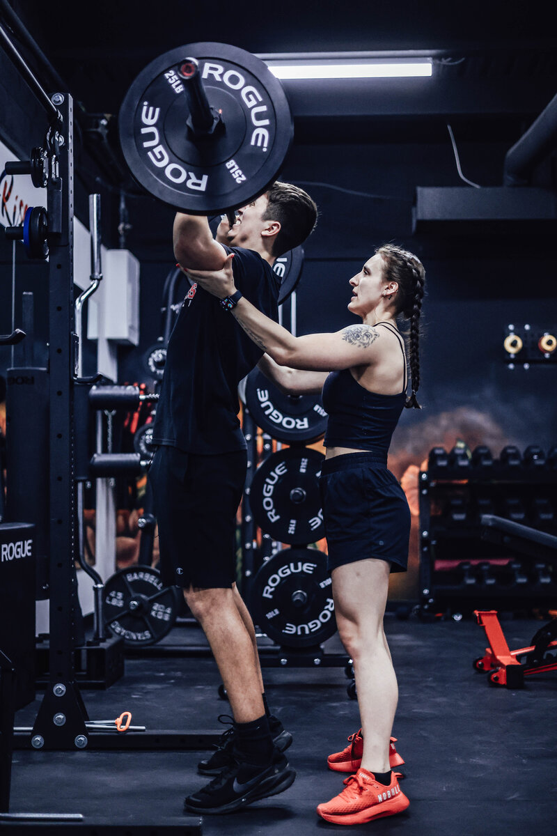 woman doing strength training
