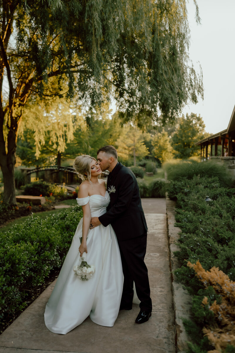 bride and groom portrait at their dfw wedding