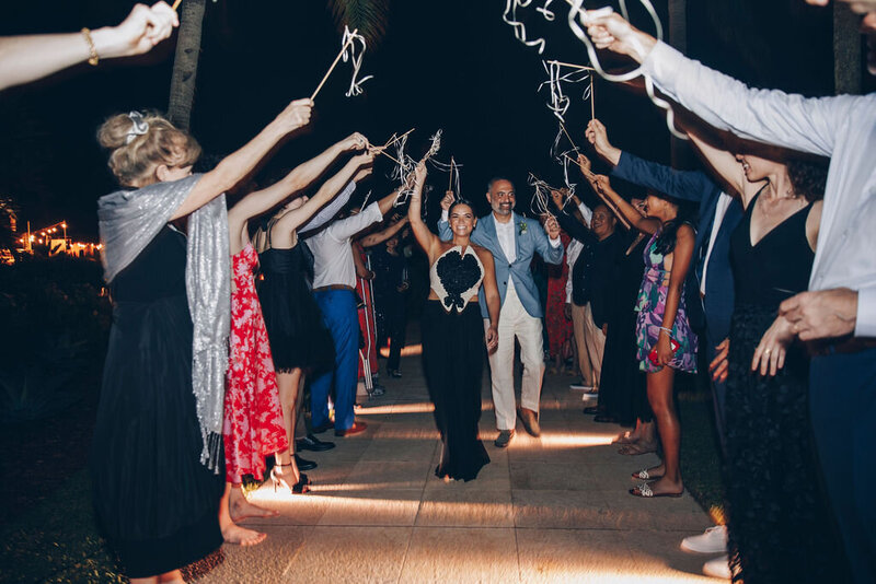 Bermuda Wedding Newlyweds Exit - Bermuda Bride