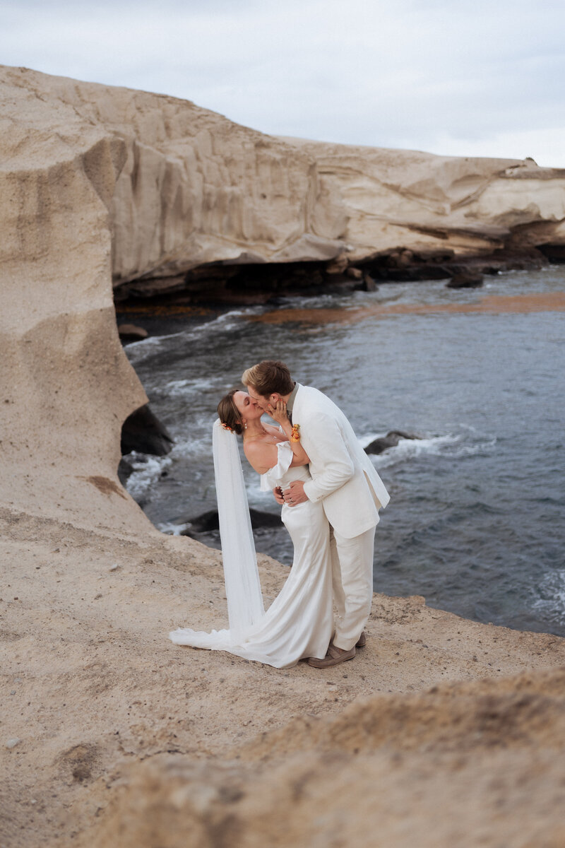 bride holding dress