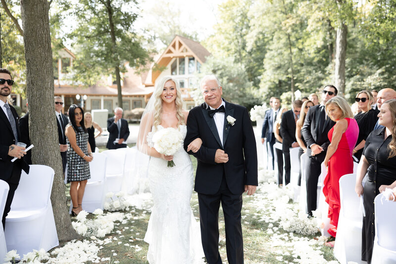 Indiana_Michigan_Wedding Planner_Lizton_Lizton Lodge_Walk Down The Aisle_Father & Daughter_Bridal Fashion_Guests_Ceremony_Wedding Decor