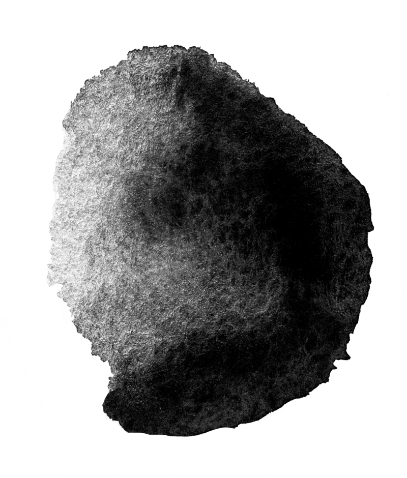black water color blob