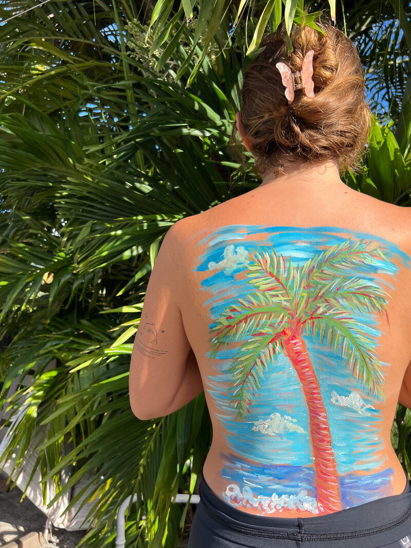 body art painting on back