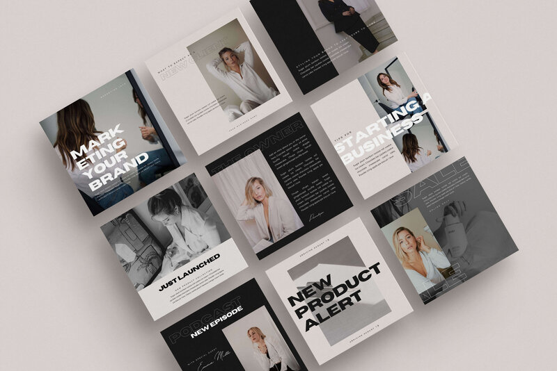 Business Instagram templates for Canva