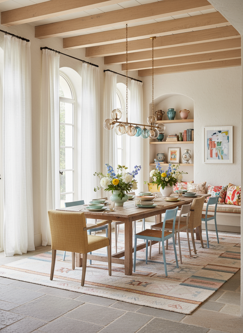 Firefly_Gemini Flash_A bright, airy luxury dining room with soft natural light streaming through large arc 473598 (2)