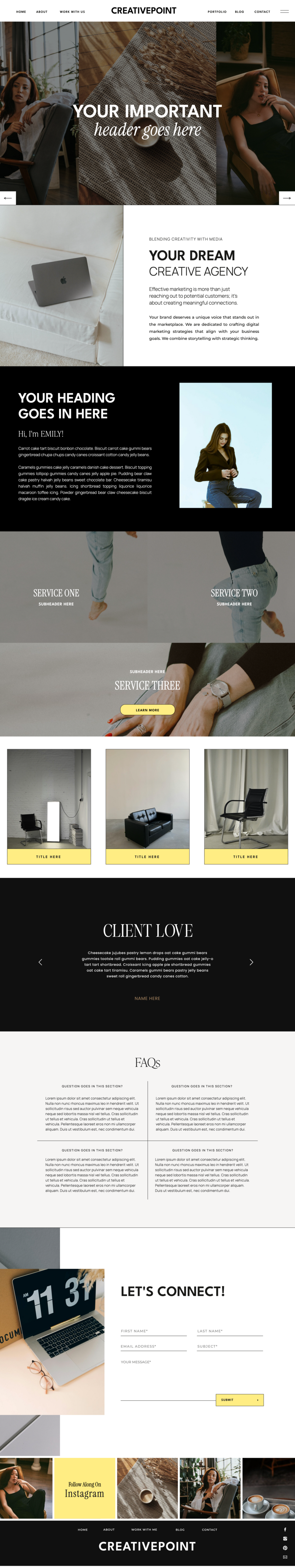 Macbook displaying Showit freebie for website designers