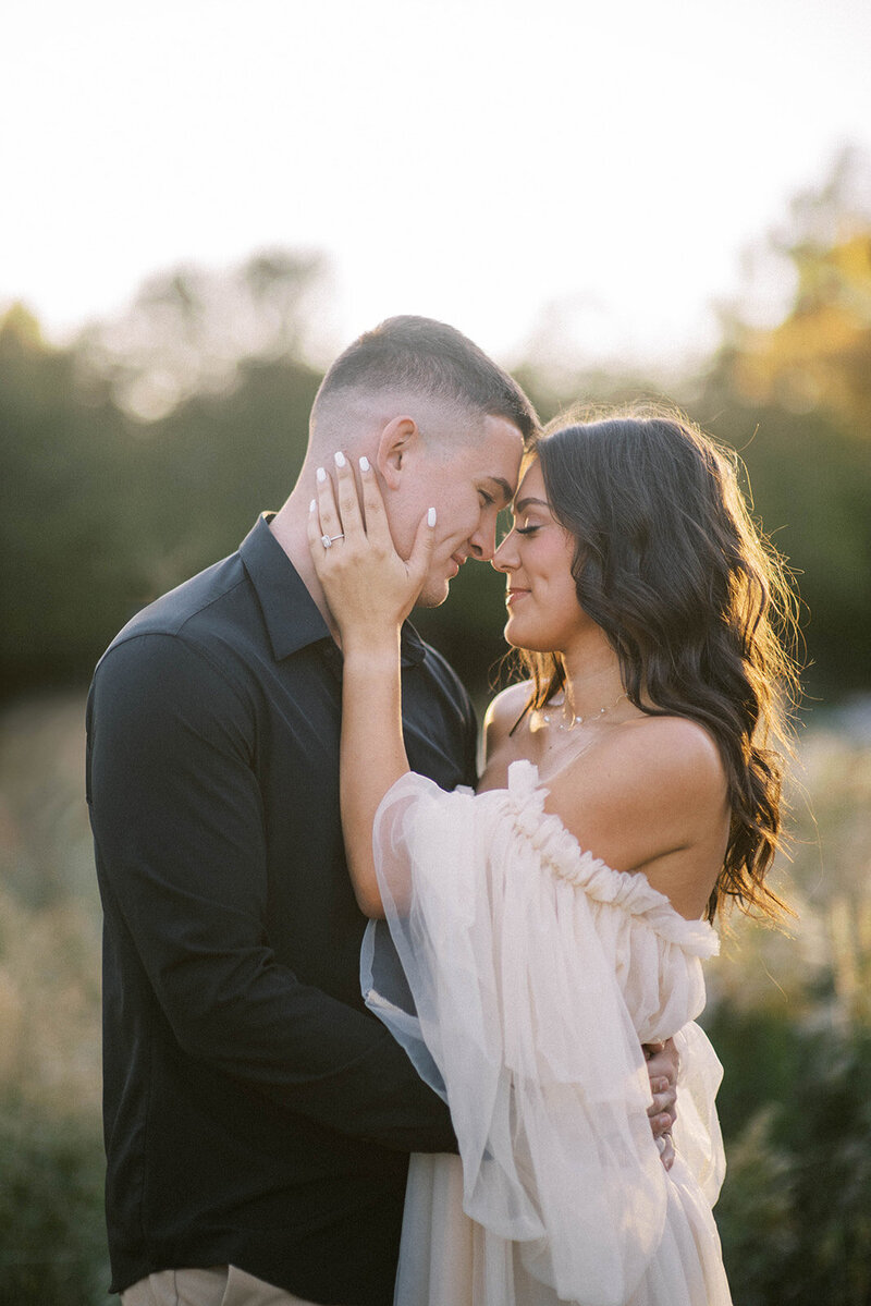 engagement photo up close