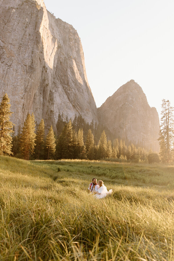 A wedding at Yosemite National Park in California.