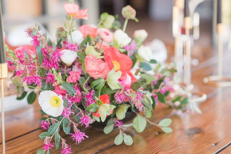 Locally grown flowers in our farm to table wedding package