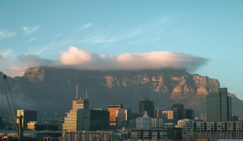 View over Cape Town and Table Mountain