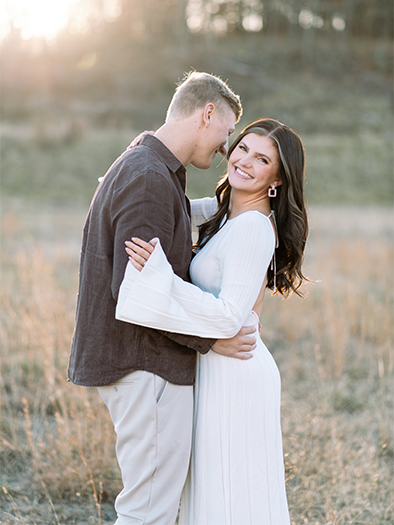 kansas city engagement portrait in nature