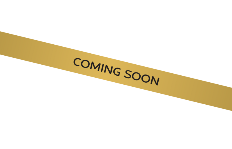 Gold Metallic coming soon banner for chartering services in Reno