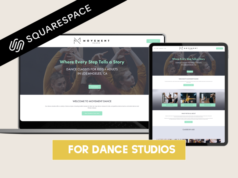 Squarespace website template preview