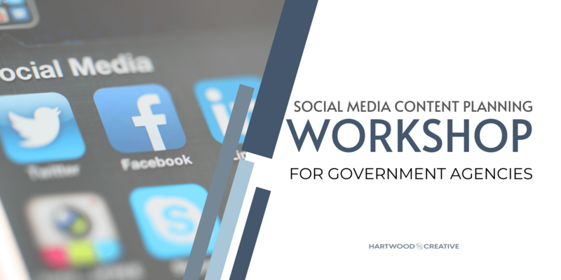 specialized workshop focusing on social media content planning for government agencies.