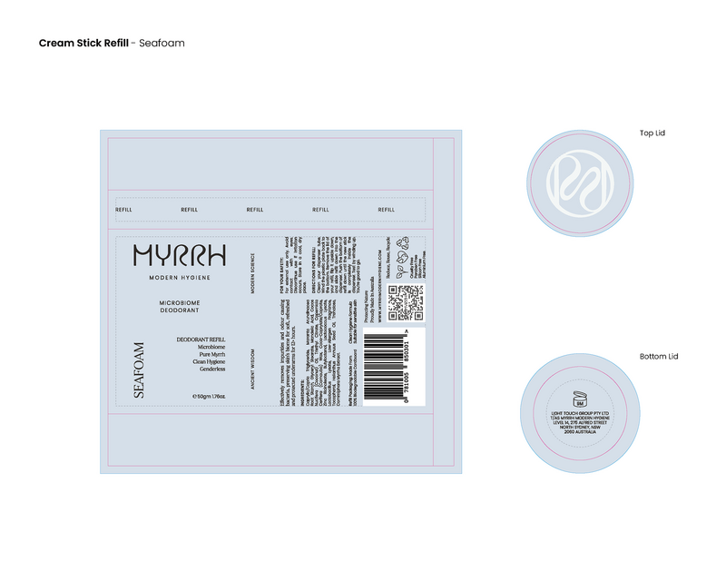MYRRH Modern Hygiene is an Australian personal care brand rooted in modern science and ancient wisdom, with a deep commitment to sustainability. Offering microbiome-friendly deodorants in cream, balm, and spray form, the brand combines natural ingredients with sensorial storytelling.