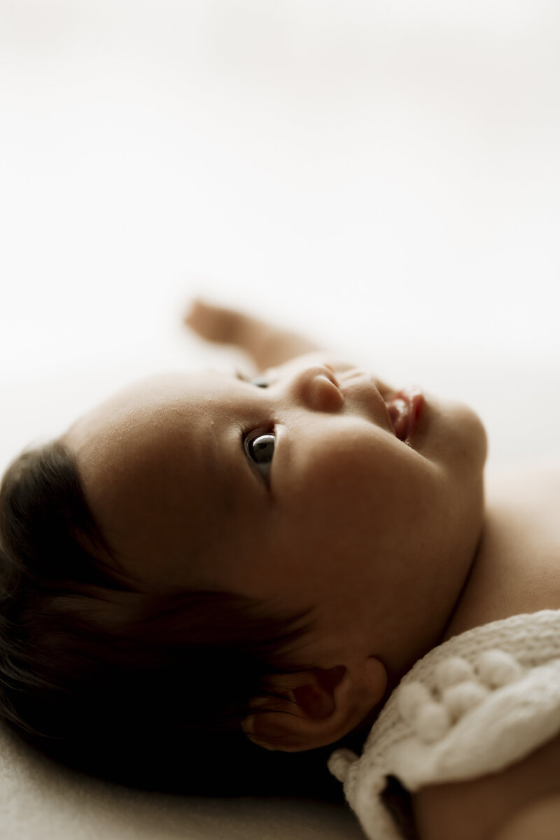 Natural newborn family portraits in a Perth studio – soft, warm, and organic images capturing the love of a growing family.