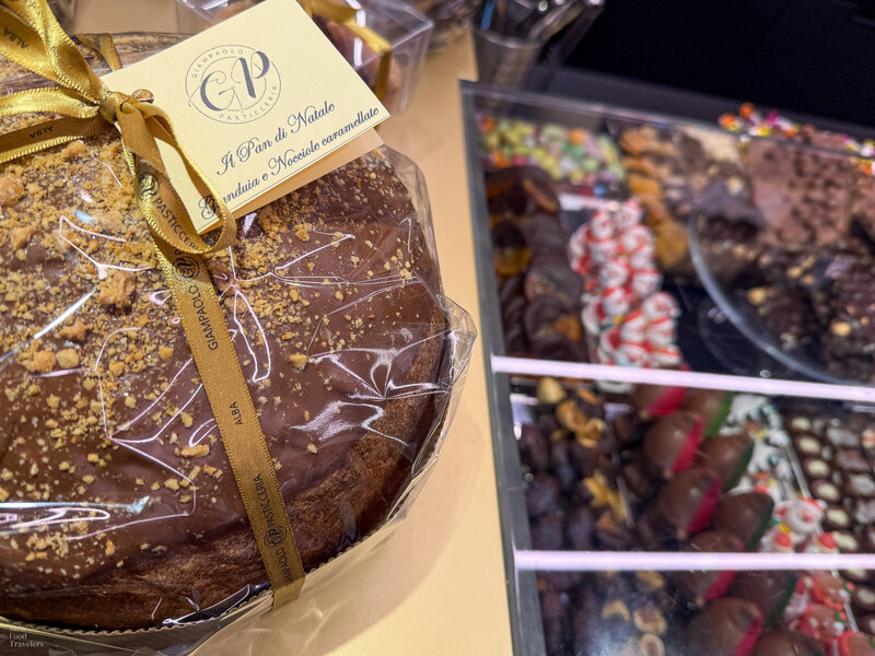 Panettone and holiday treats at Pasticceria Giampaolo in Alba, Italy