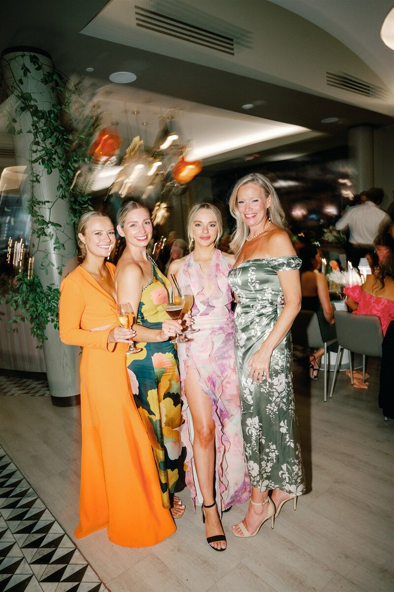 Contemporary Fall Wedding with Peach-Emerald Color Palette at the Renowned Designer Restaurant, Detroit MI