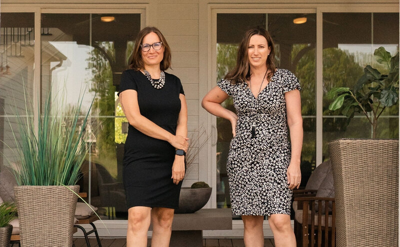 Sara Muniza and Lara Slonaker with Columbus Home Group